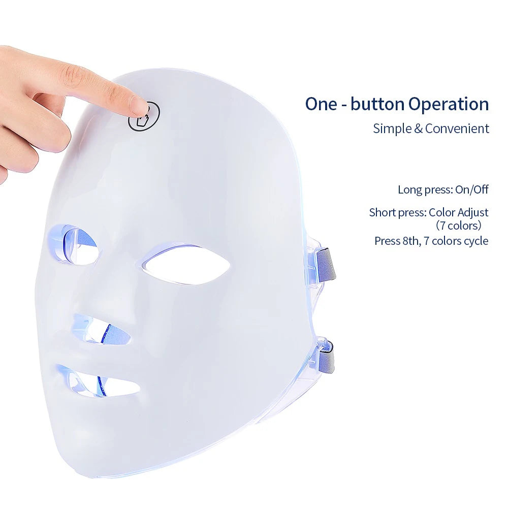 GlowRevive™ LED Magic Mask: 7-Color Skin Rejuvenation for Ageless Beauty